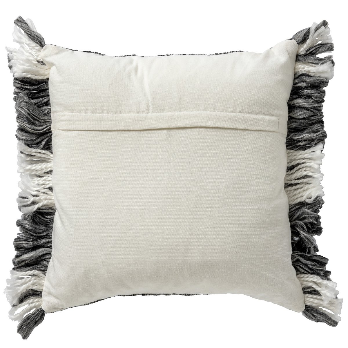 Dutch Decor EDGAR - Cushion 45x45 cm - 85% recycled polyester - Eco Line - Charcoal Gray - Anthracite, white