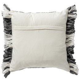 Dutch Decor EDGAR - Cushion 45x45 cm - 85% recycled polyester - Eco Line - Charcoal Gray - Anthracite, white