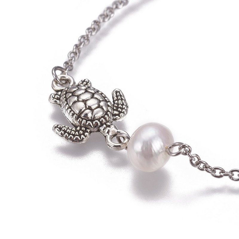 Bracelet acier inoxydable tortue