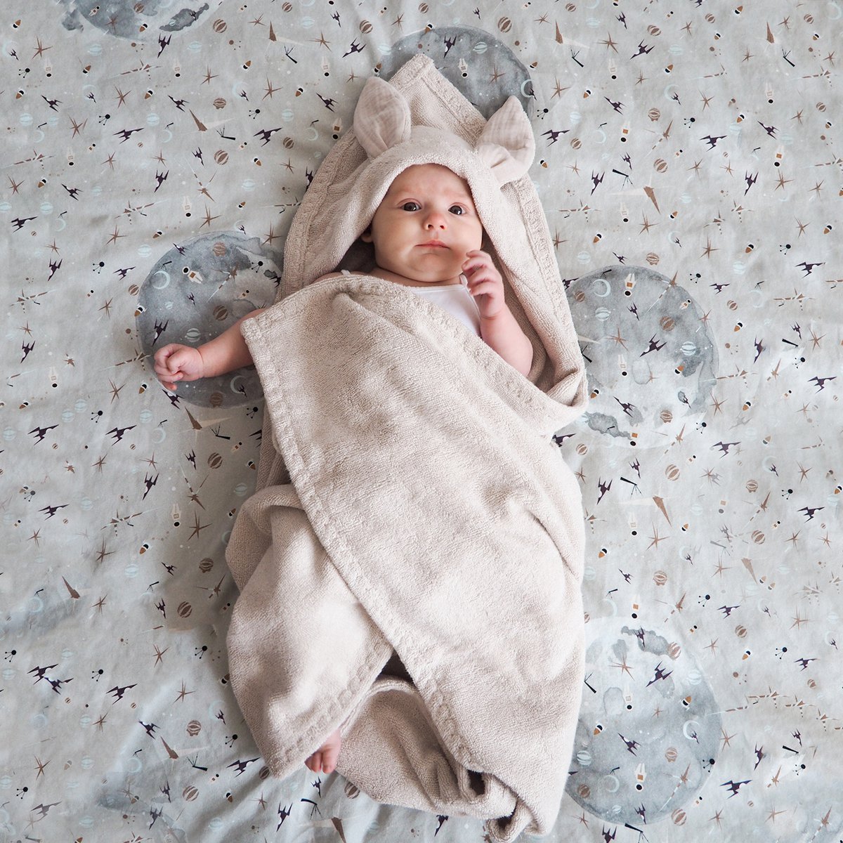 Bamboe handdoek Bunny - beige