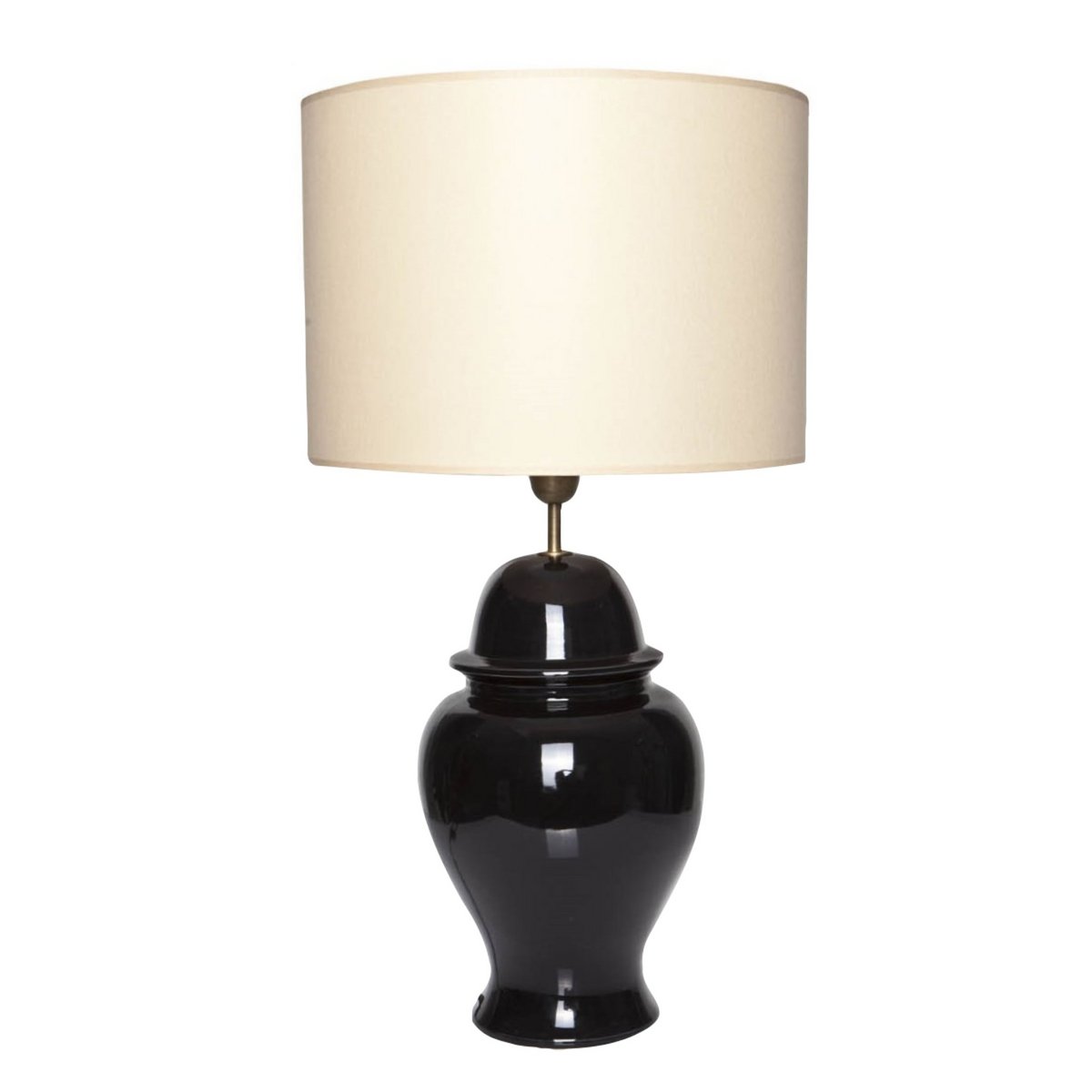 Lamp base temple vase ceramic black