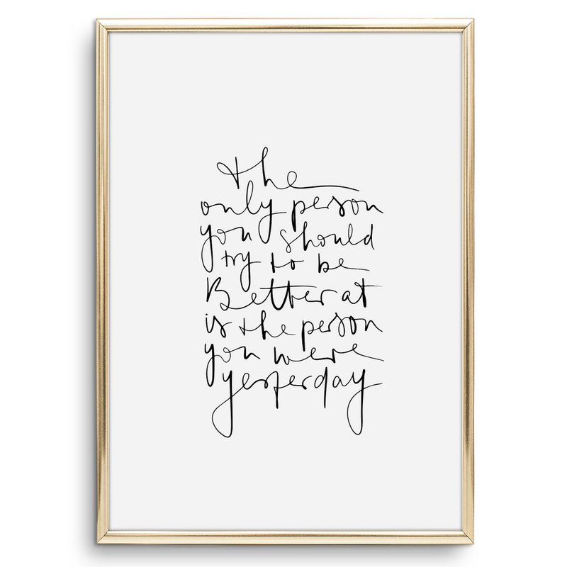 Poster: Be better than yesterday