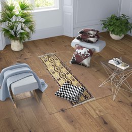 Alfombra Kilim de lana Pavlova geométrica