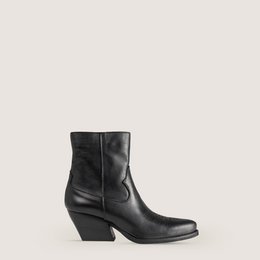 Janice Black Texan Ankle Boots