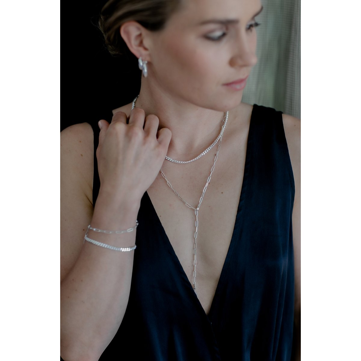 Collar Lou Curb - Plata