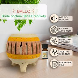 Creativity Series perfume burner – Ballo – Matte ceramic – Handcrafted – Customizable – Original gift idea