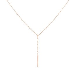 Lille Bar Y -Necklace - Rose Gold