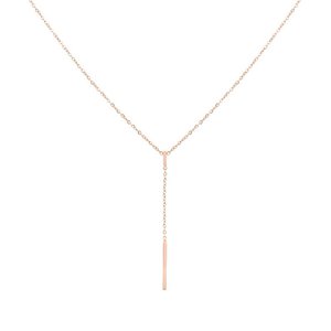 Little Bar Y-Necklace - Rose Gold