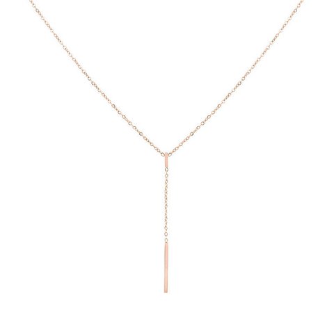 Kleine Bar y -Necklace - Roségold