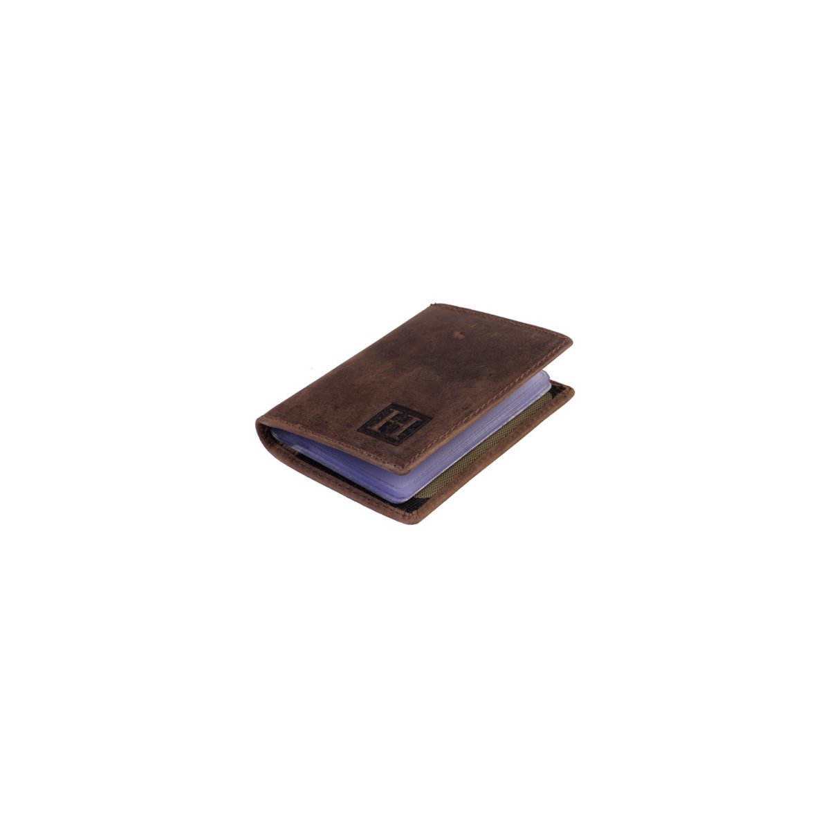 Leather brown card case