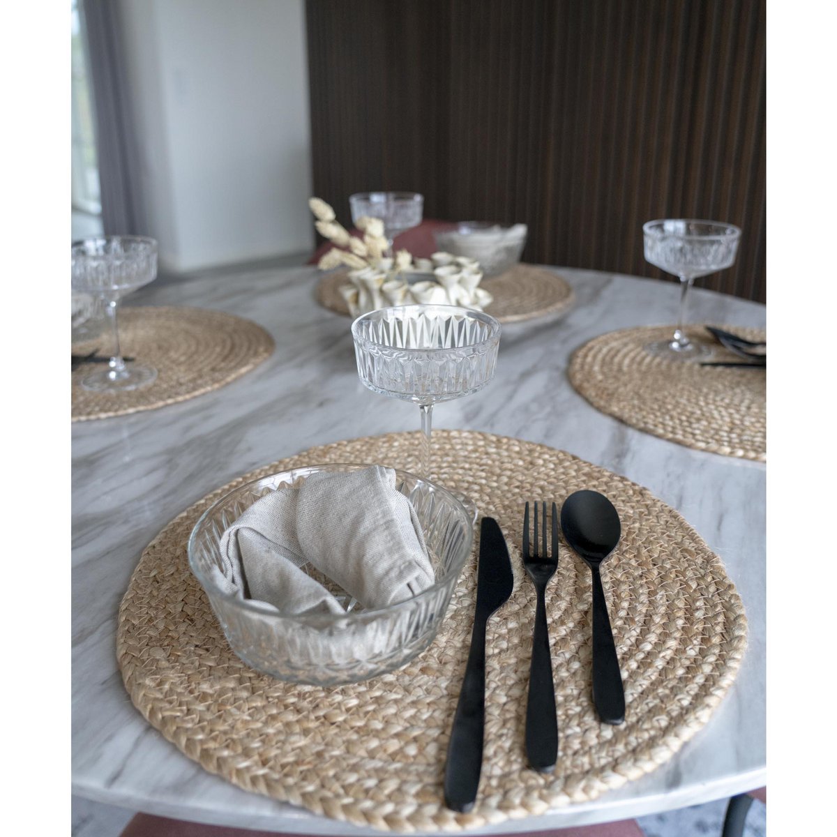 Bombay Placemat - Natural, Jute, Ø38cm - Set of 4