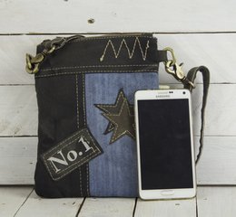 Sac bandoulière femme Sunsa. Sac à bandoulière style vintage. Sac à main en toile. petit sac à bandoulière pour femme. insigne étoile
