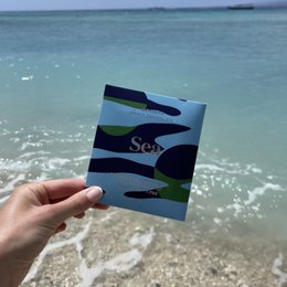 Dark chocolate 71% cocoa with sea salt, blue and green wave design packaging, artisanal bar with texture.