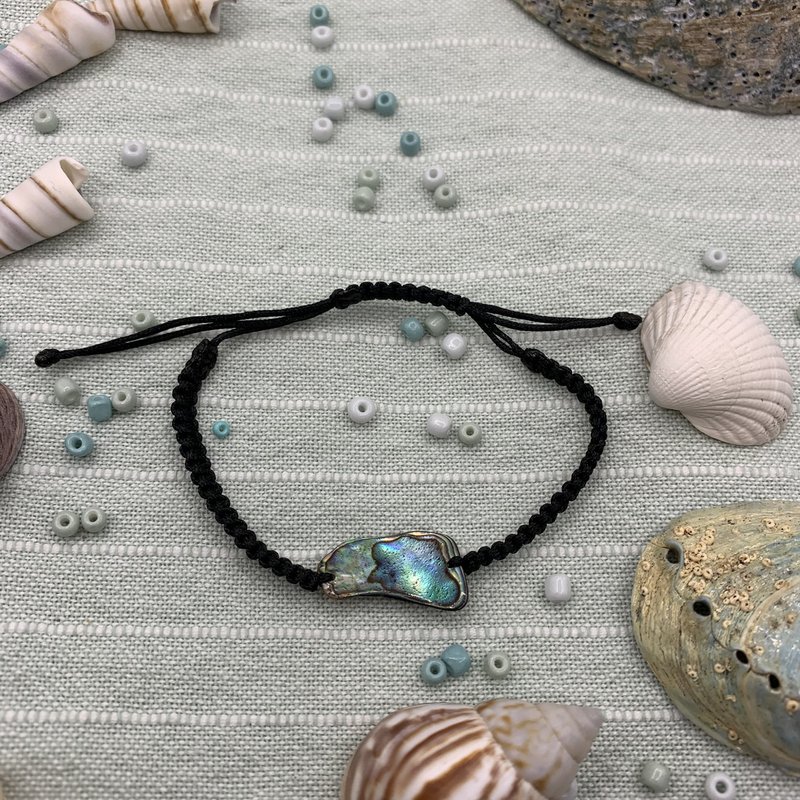 Skal armbånd | Håndlavet abalone beach vibe Perlemor macrame