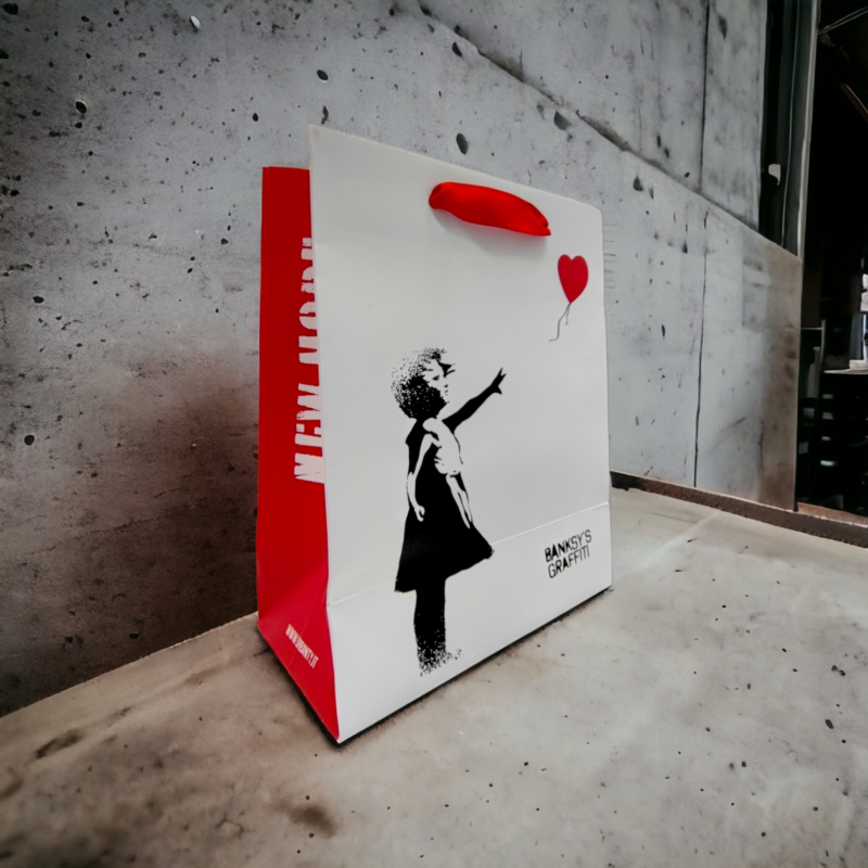 Banksy Cadeautasje (Medium) - Meisje met rode ballon
