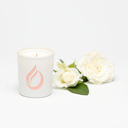 Aromatherapie 'Bloom' weiße Sojakerze