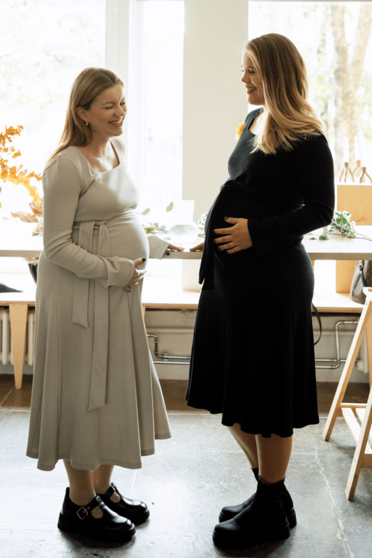 Tisu Maternity & Nursing Dress, nero