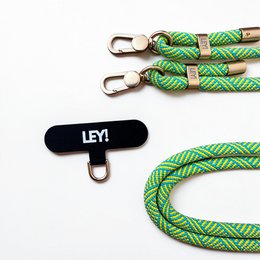 Mobile phone chain - yellow - turquoise MESSE