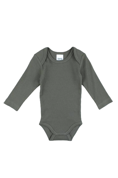 Body lange mouw unisex groen