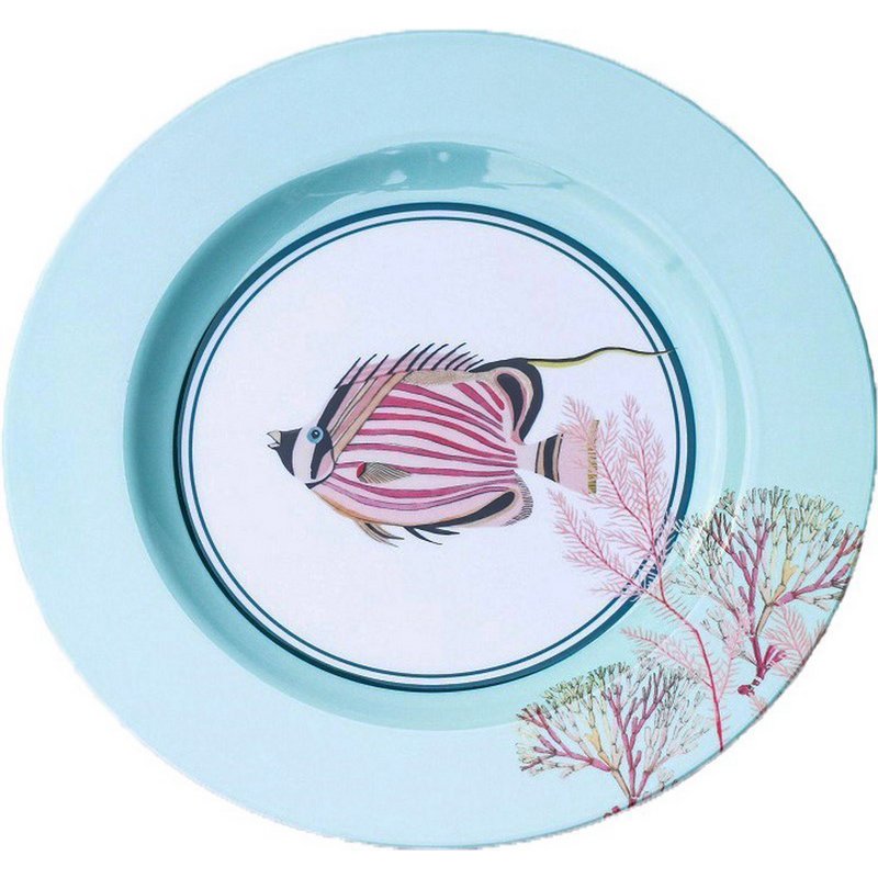 YE - Box of 4 assorted 26 cm melamine plates