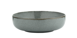 A round, shallow bowl made of a durable, glazed ceramic material. The bowl has a diameter of 15 cm and is colored in a deep, petrol blue-green hue, giving it a modern, minimalist aesthetic.