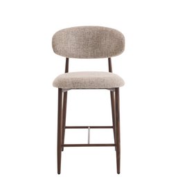 Bar chair Celia Taupe Walnut Santi