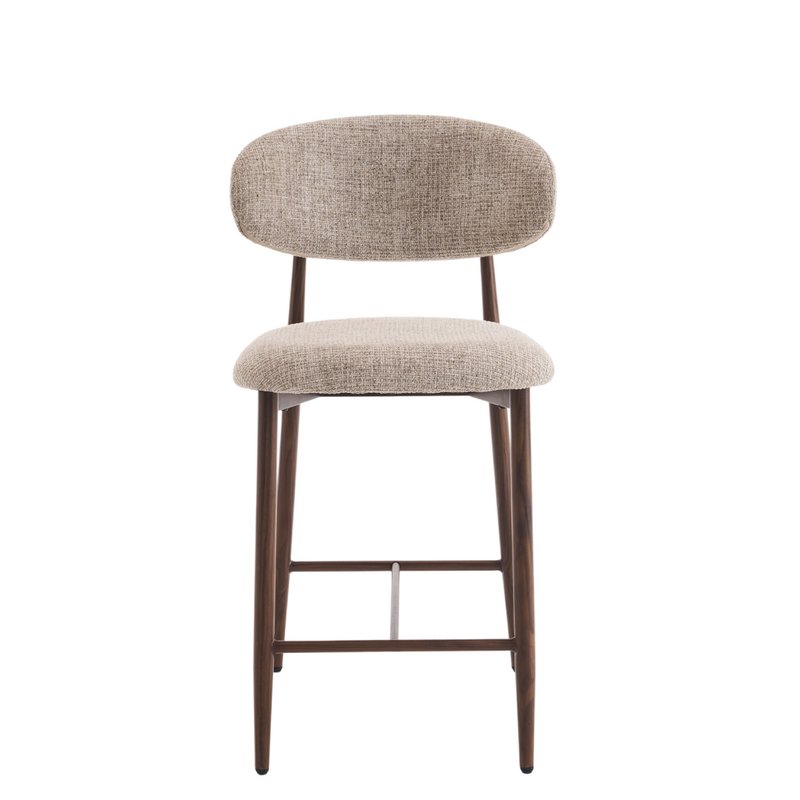 Bar chair Celia Taupe Walnut Santi