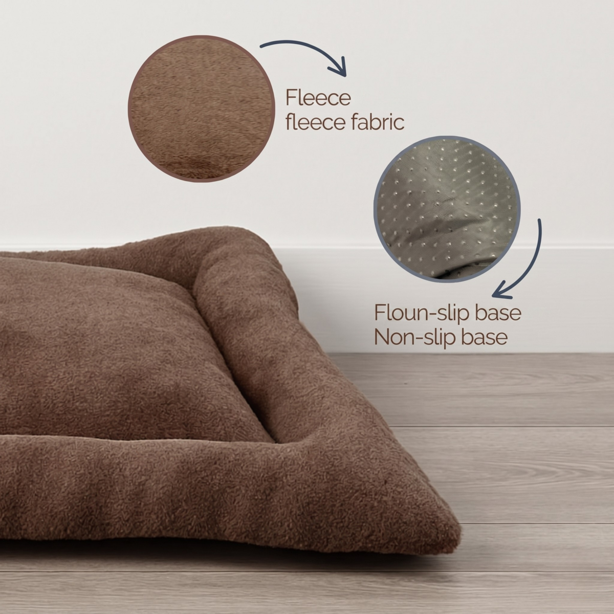 Yommy Orthopädisches Hundebett | 3 Größen (M/L/XL) | Gelenkstützende Schaumstoffmatratze | Grau, Braun, Blau und Rosa