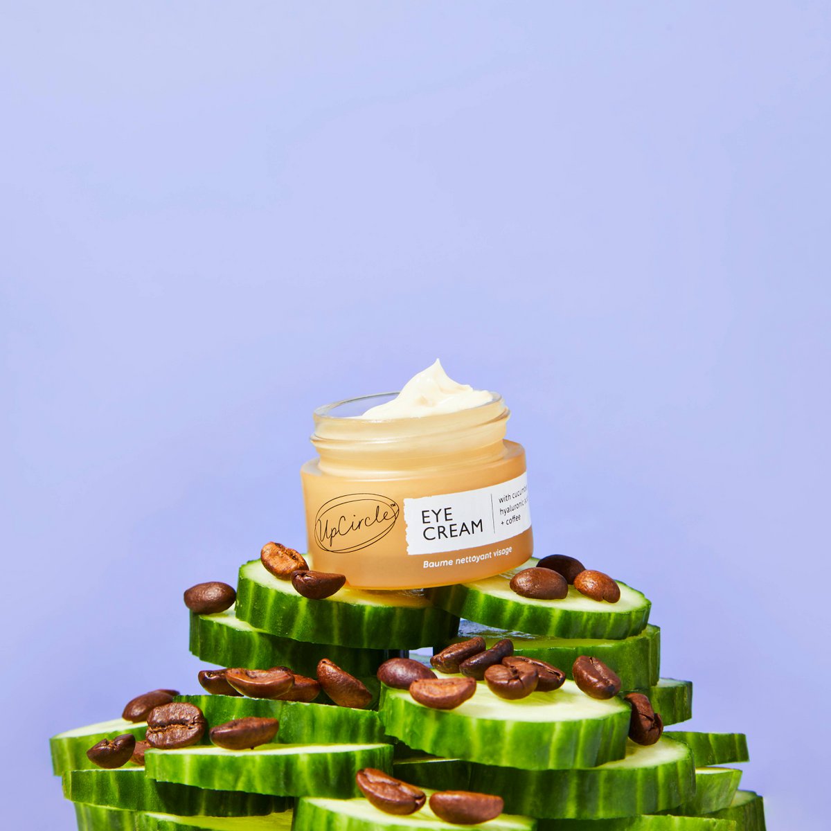 Oogcrème met Komkommer, Hyaluronzuur + Koffie