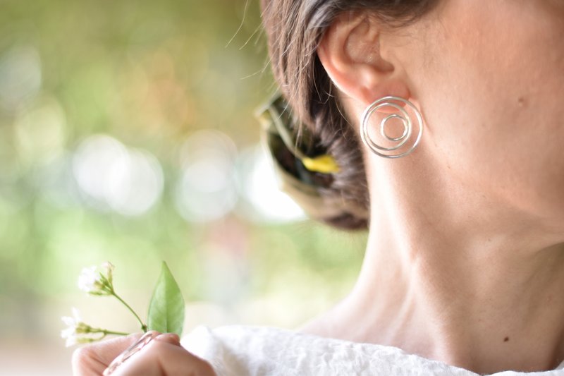 "Three faces of the moon" earrings in silver