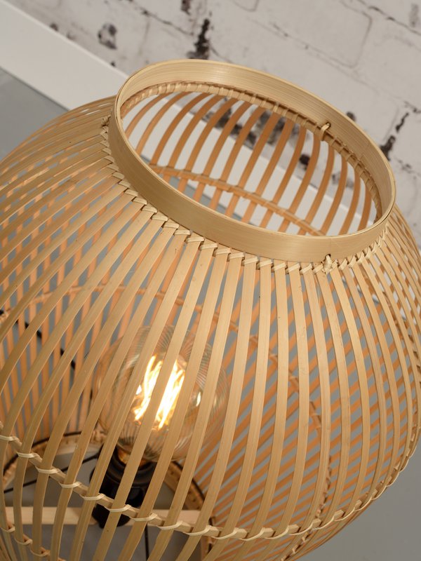 Vloerlamp Tuvalu bambú natural, S