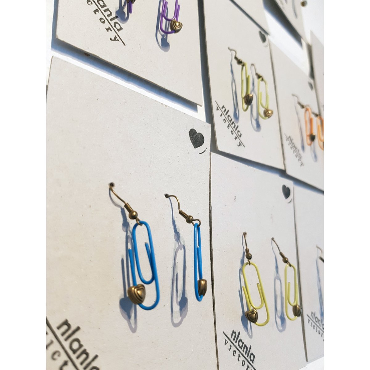 Pendientes de clip personalizados morados | por lovebynlanla