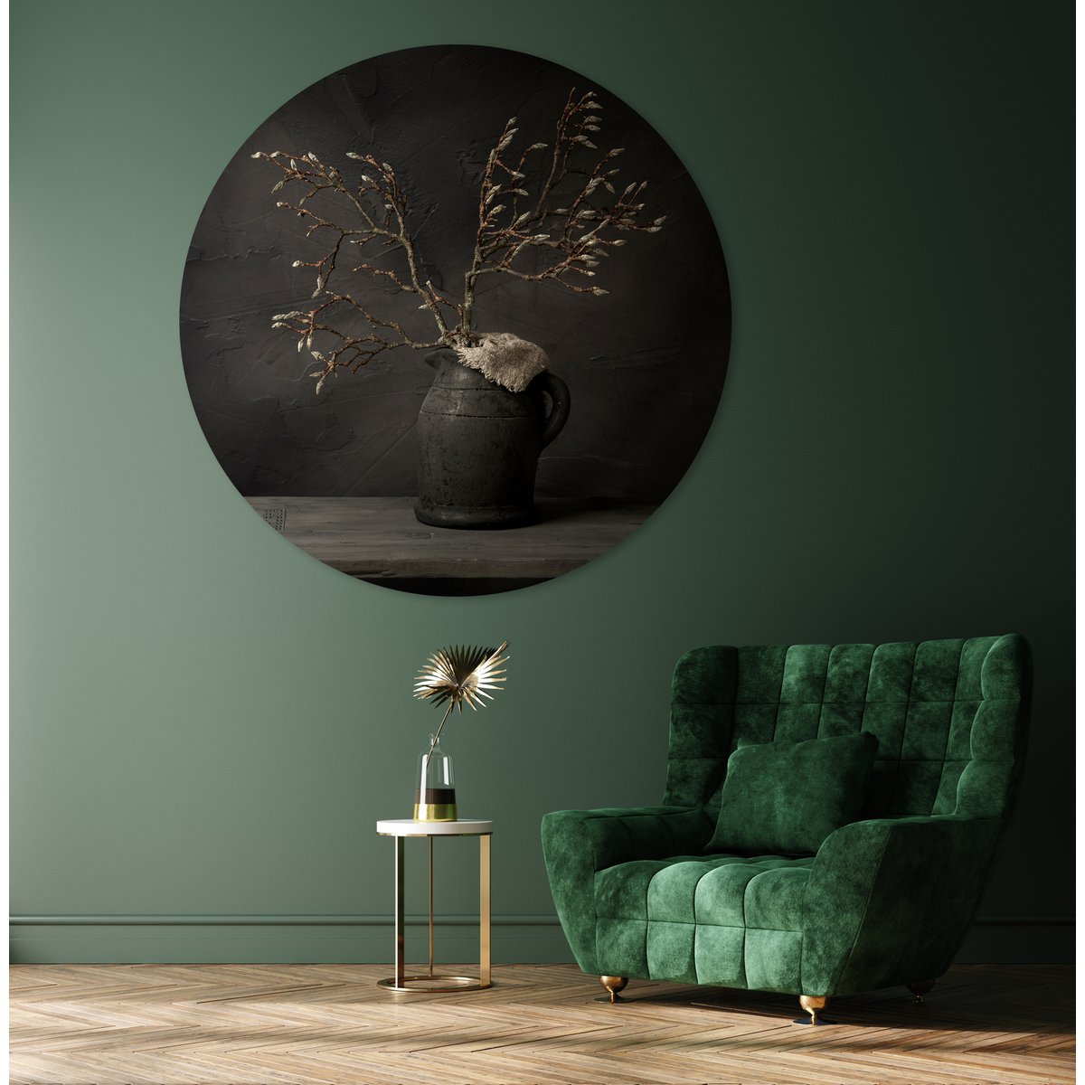 Cercle Mural - Table Magnolia - Qualité Dibond Premium