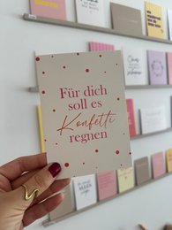 Postcard for you should rain confetti