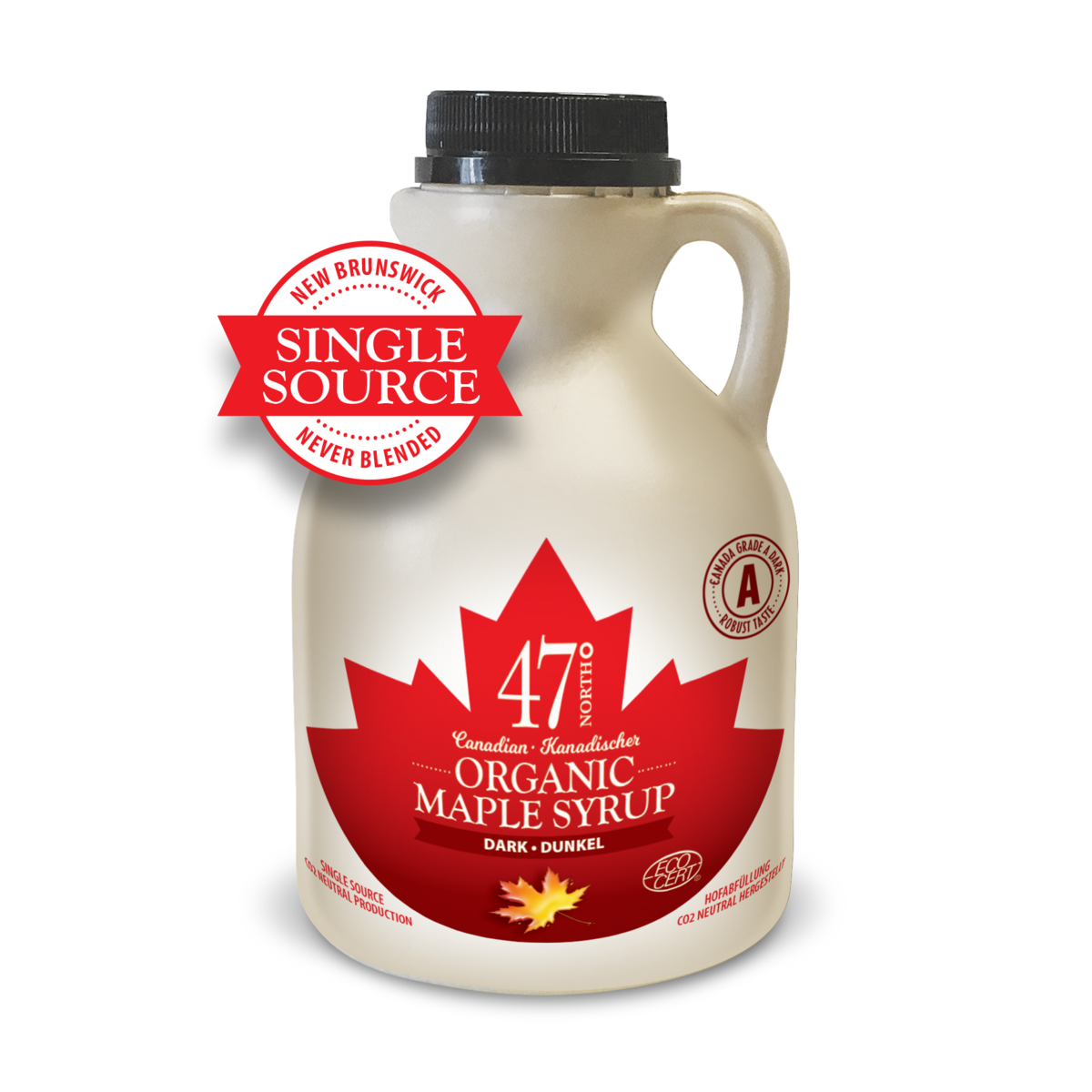 ENKELE BRON Bio-ahornsiroop, Canada klasse A, donker, robuust - 500 ml