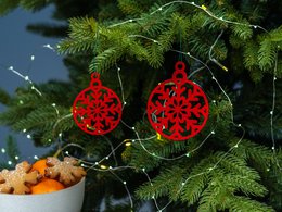 Christbaumschmuck SCHNEEFLOCKE rund