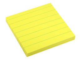 Info notes 75x75mm lined bright yellow 80 sheet