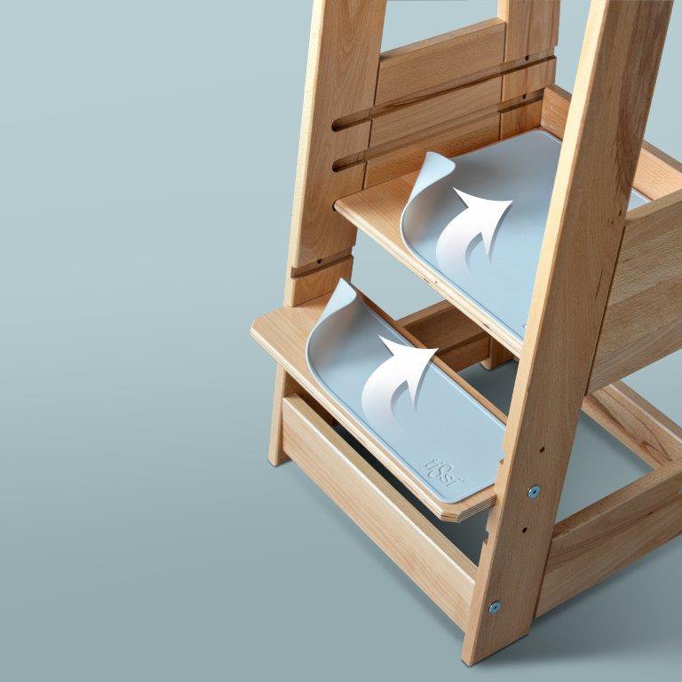 tiSsi® Anti-Rutschmatten Set GRAU für Lernturm Felix