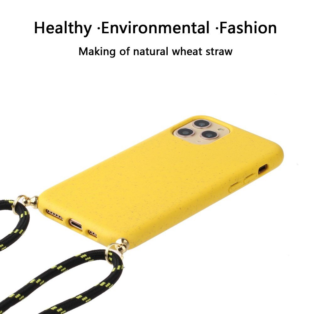 Lunso - Coque arrière avec cordon - iPhone 11 Pro - Jaune