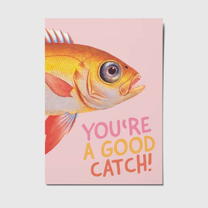 Good catch - A6 postcard
