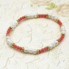 Armband Elba zoetwaterparel en koraal