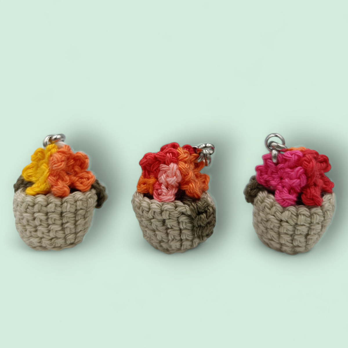 Flowerpot key ring