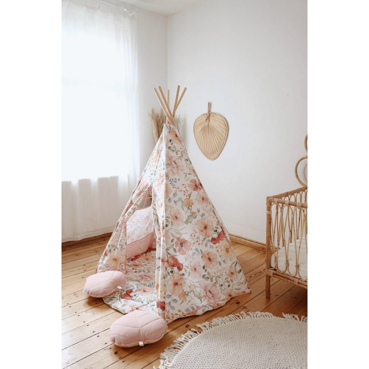 Tipi- und Mattenset „Flower Power“