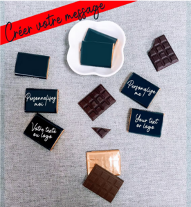 Create your personalized chocolate message and/or logo
