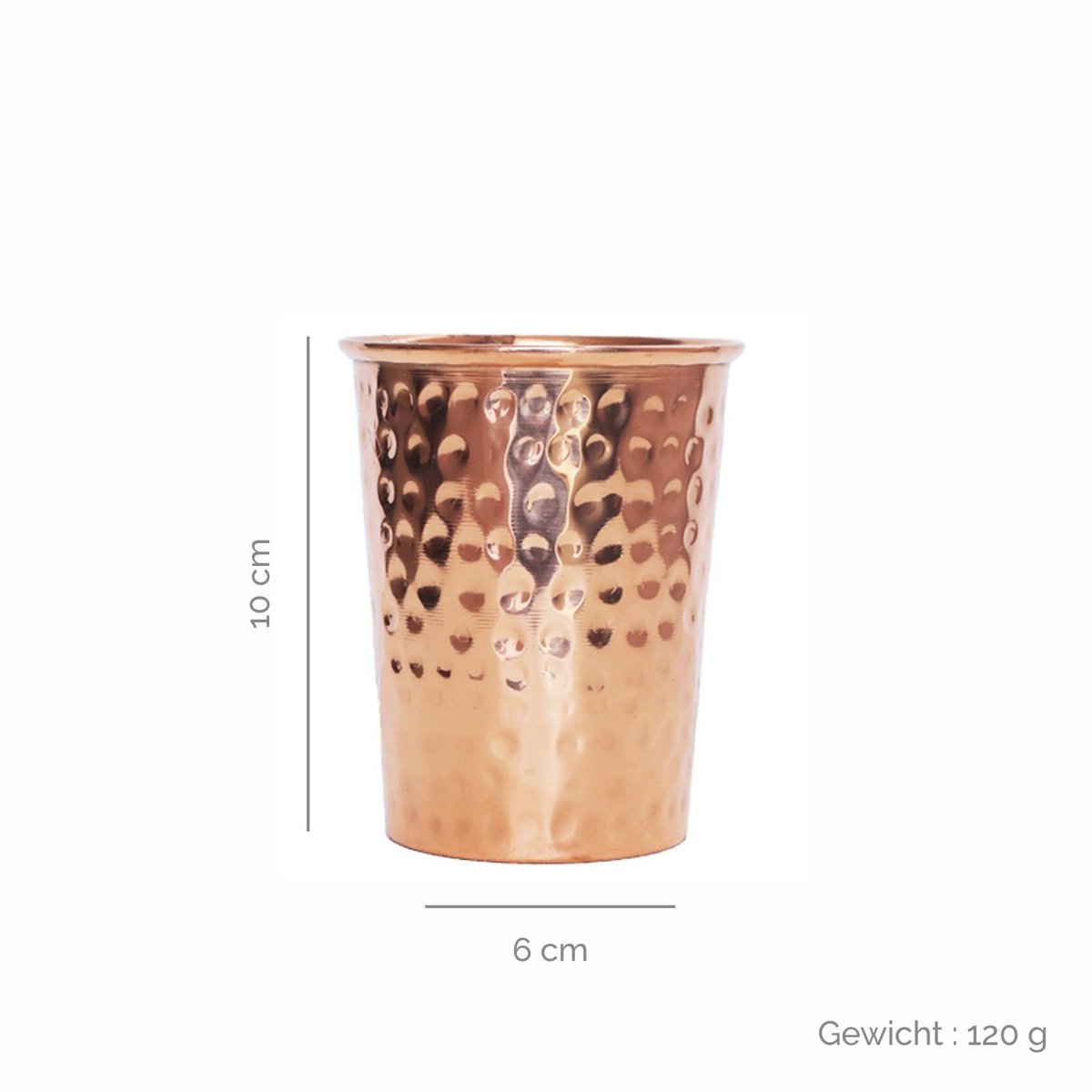 HAMMERED COPPER TUMBLER 300 ML