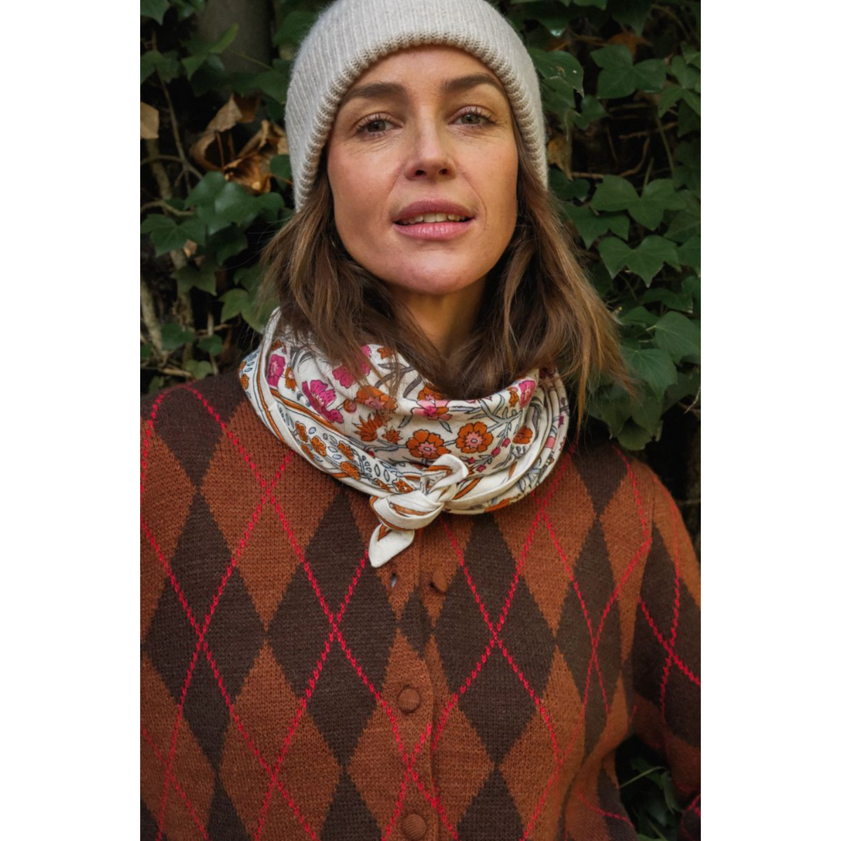 Foulard Adulte Dheli Azur 100 cm