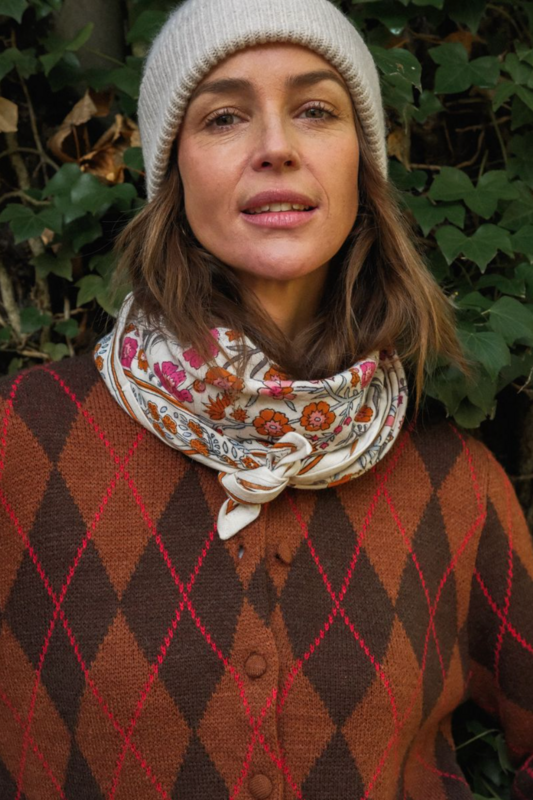 Foulard Adulte Dheli Azur 100 cm