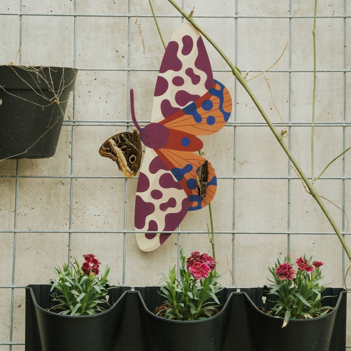 Garden Tiger Moth– wooden wall decoration, butterfly home art, decorative object
