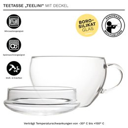 Creano ErblühTeelini cadeauset theeglas 8 theebloemen witte thee