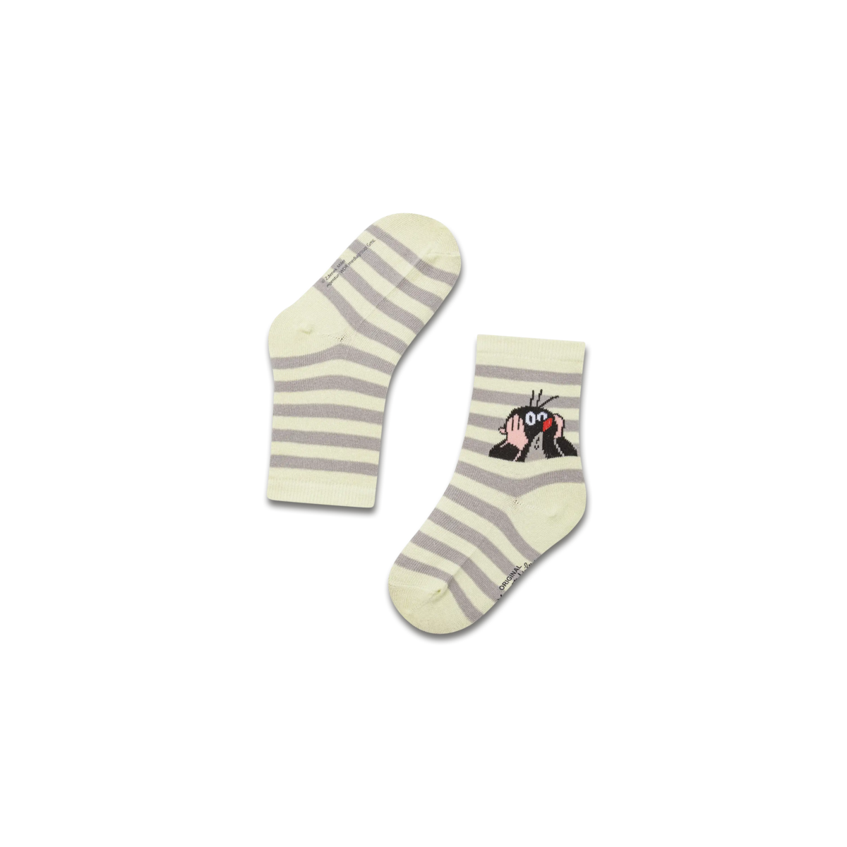 koaa – La petite taupe « Stripes » – Chaussettes vert/gris